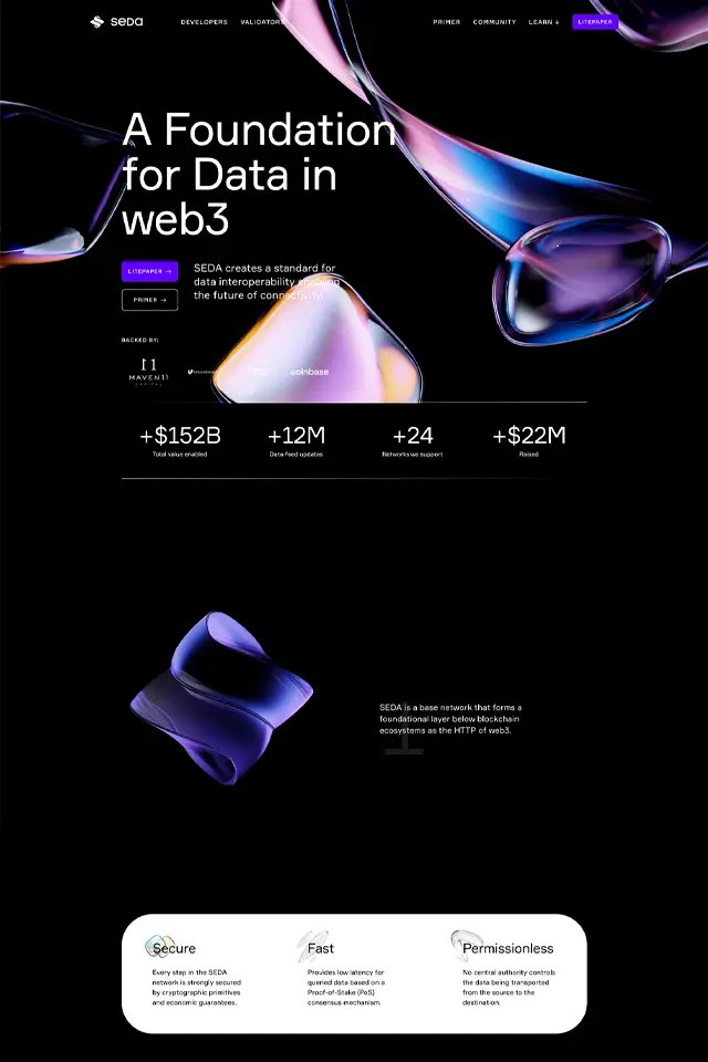 Seda landing page
