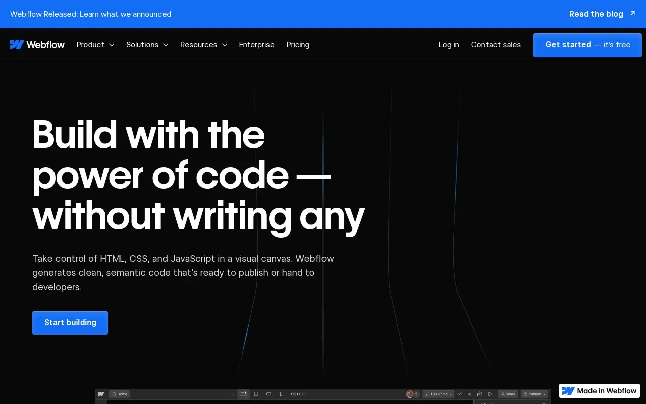 webflow website builder