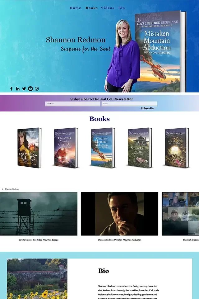 Shannon Redmon landing page