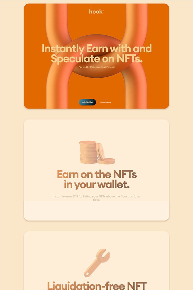 Hook landing page