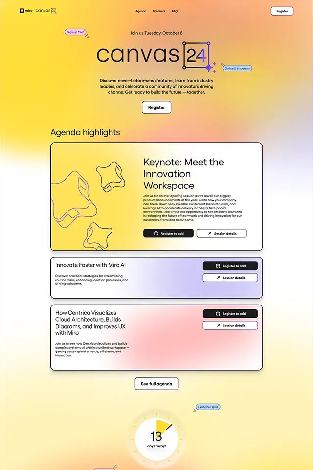 Canvas 24 landing page