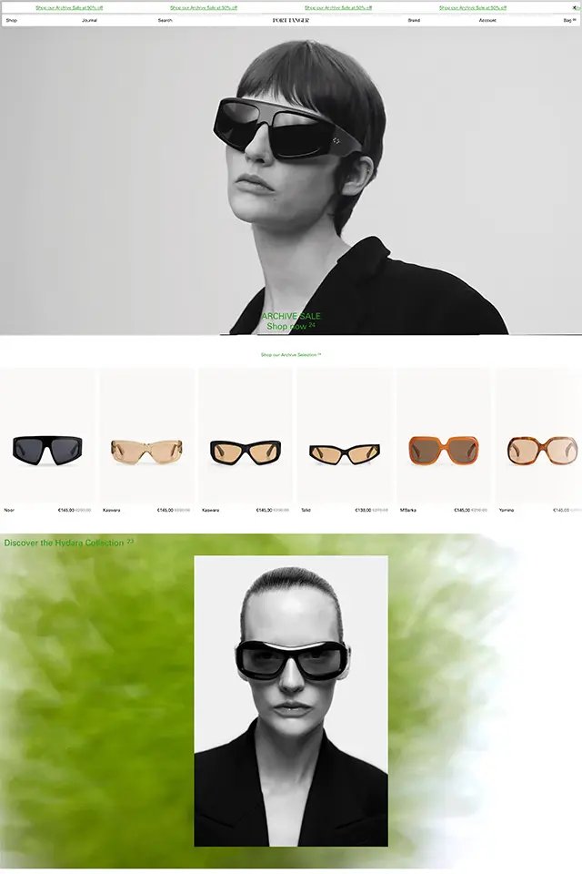 Port Tanger landing page