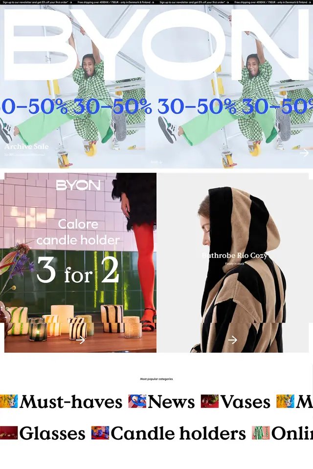 Byon landing page