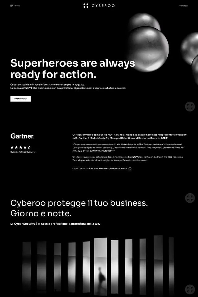 Cyberoo landing page