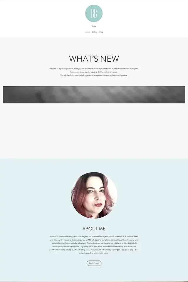BB Writer landing page