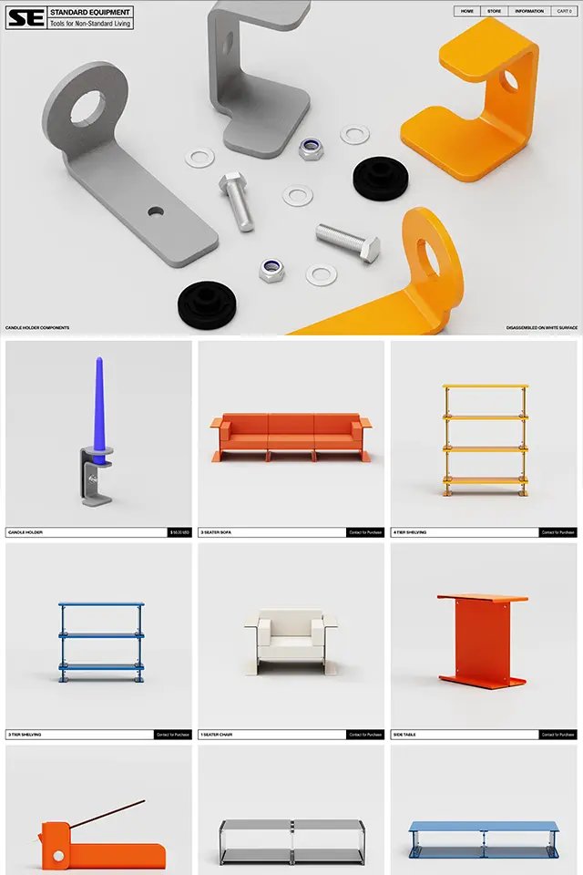 Standard Equipment landing page