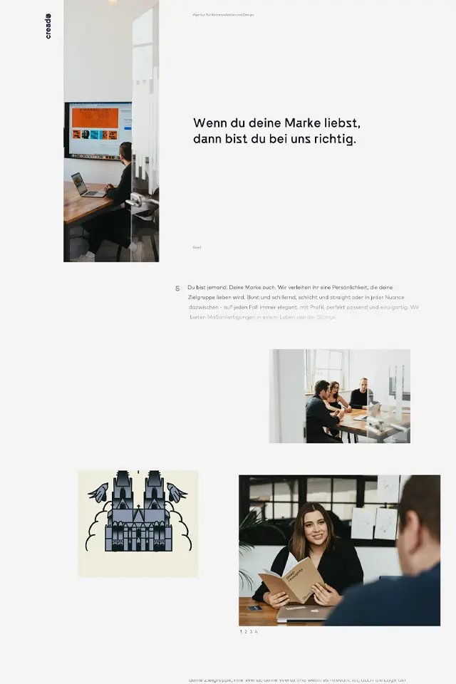 Creado landing page