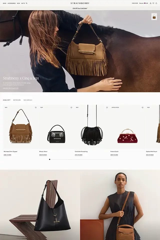 Strathberry landing page