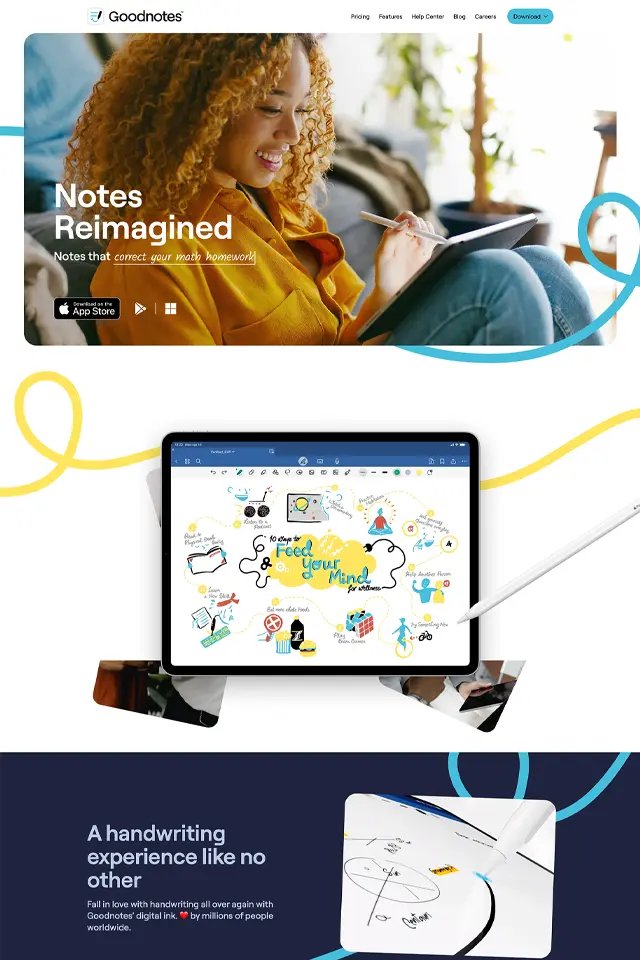 Goodnotes landing page