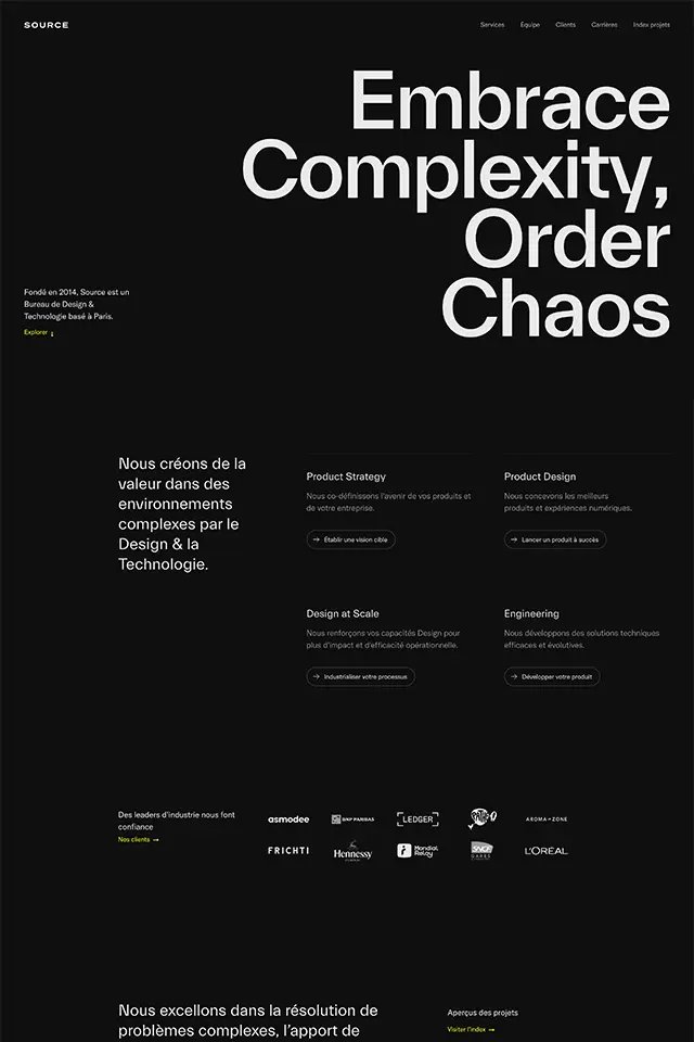 Source landing page