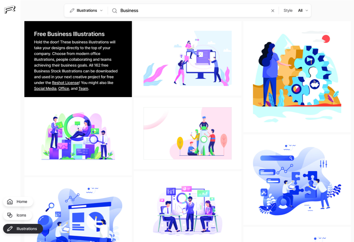 Reshot illustrations