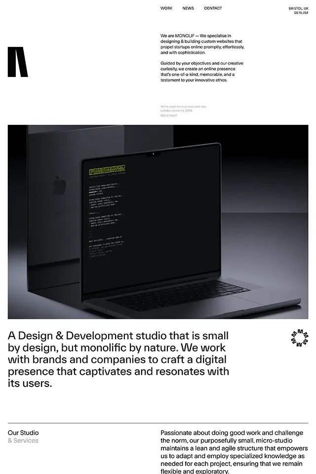 MONOLIF landing page