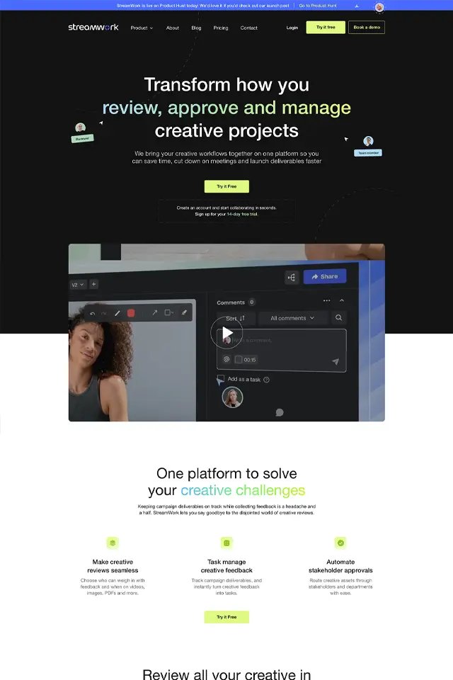 Steamwork landing page
