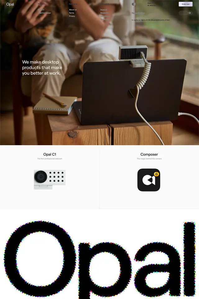 Opal Camera Inc. landing page