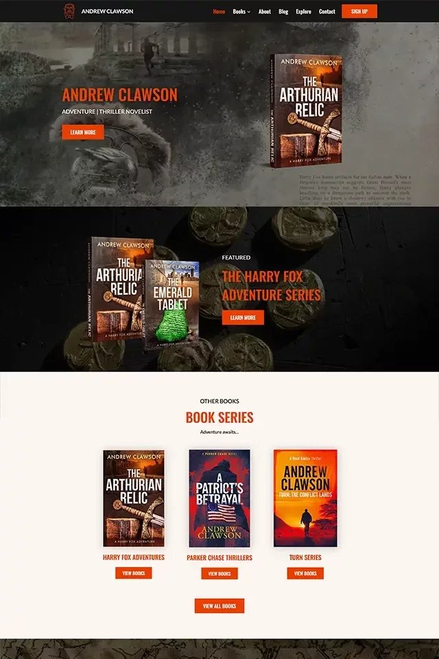 Andrew Clawson landing page