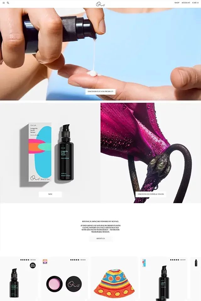 Oio Lab landing page
