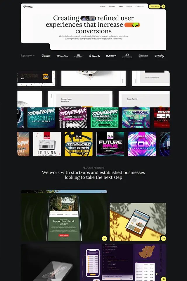 Ohana Studio landing page