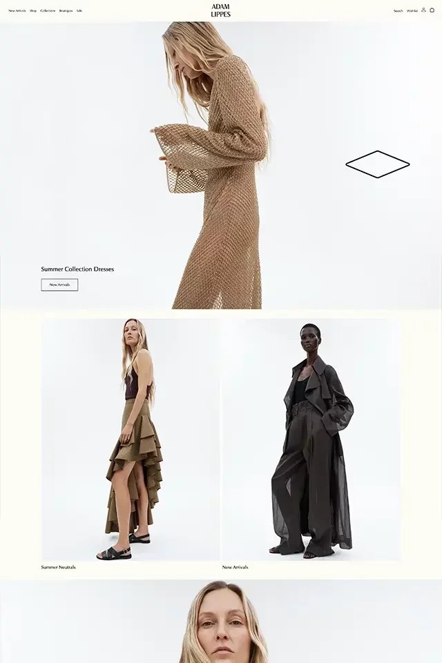 Adam Lippes landing page