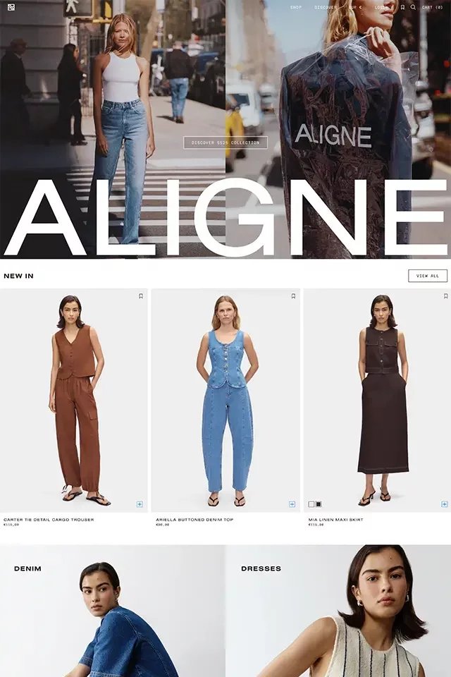 Aligne landing page