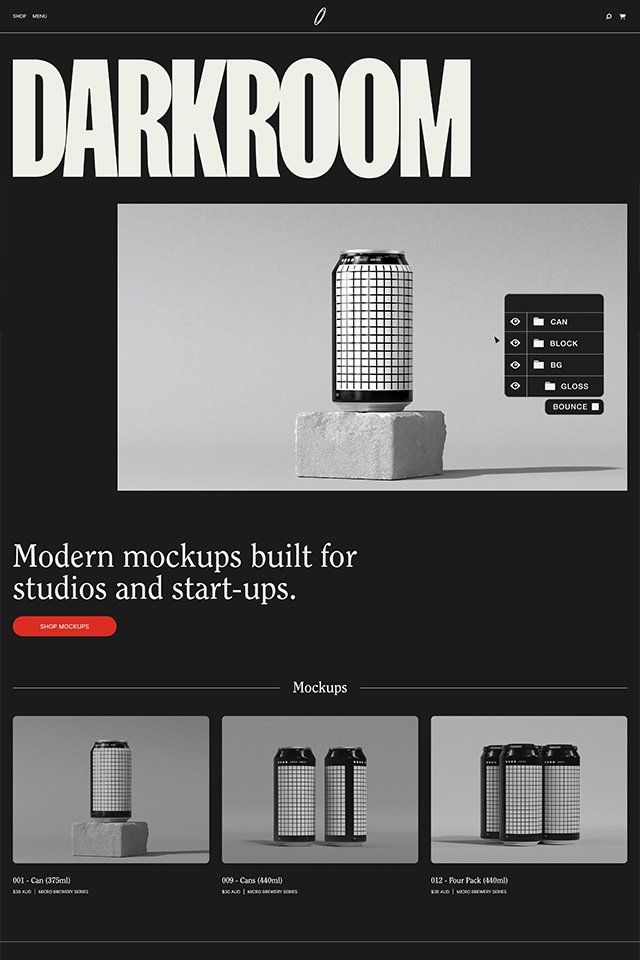 Darkroom landing page
