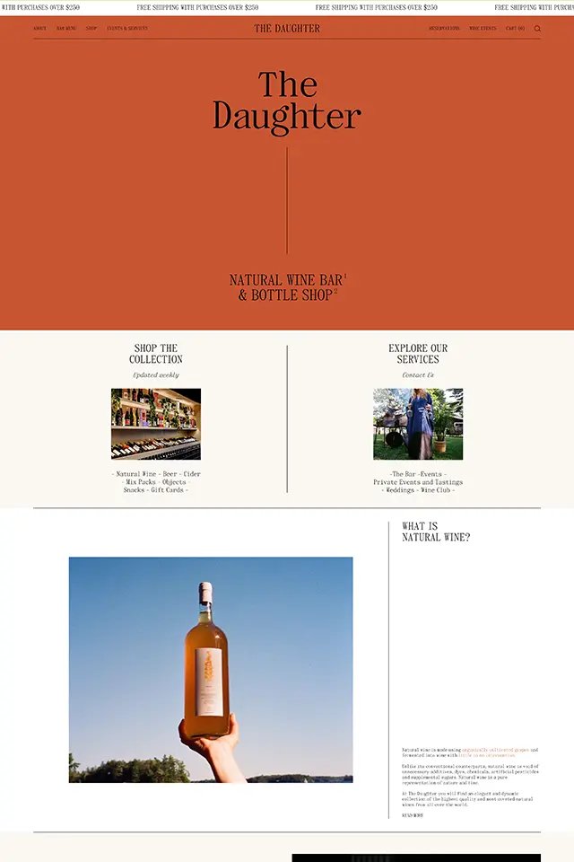 The Daughter landing page