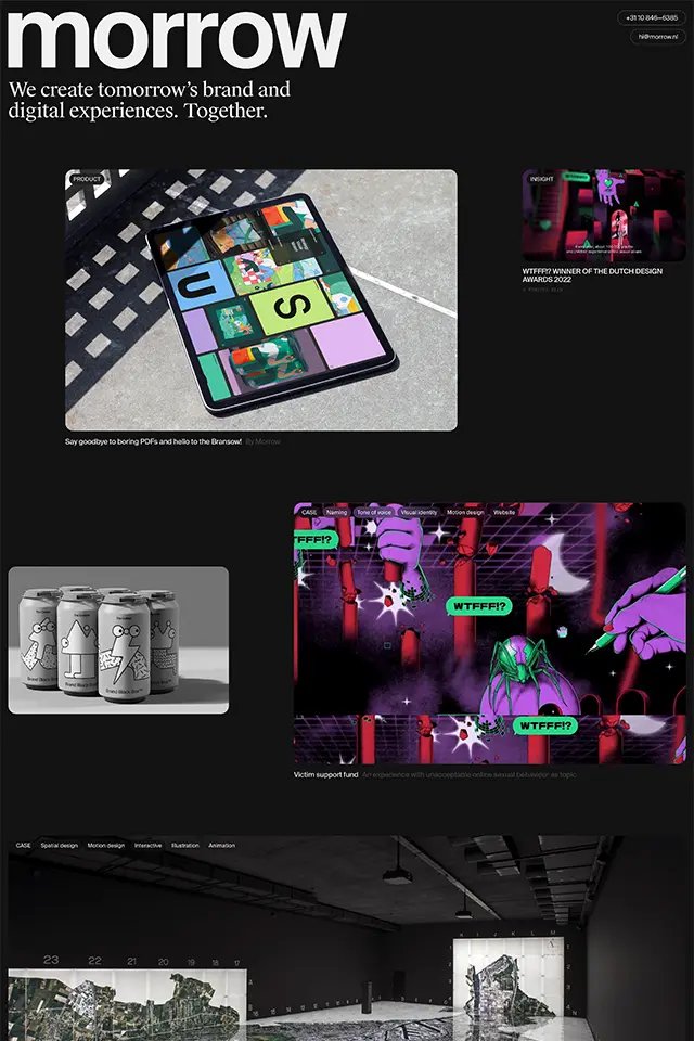 Morrow landing page