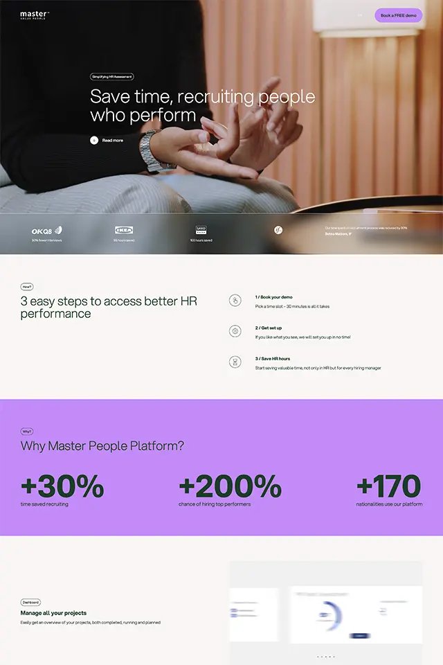 Master HR landing page