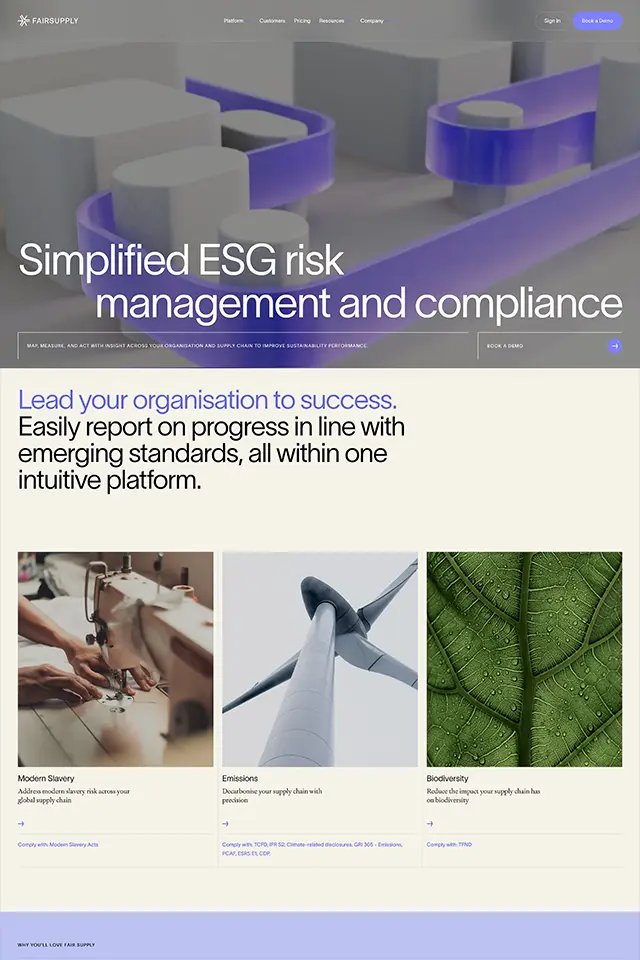 Fair Supply landing page