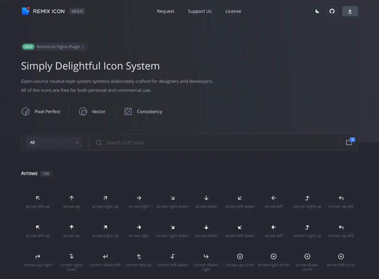 Remix icons
