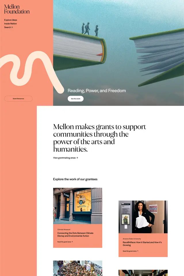 Mellon Foundation landing page