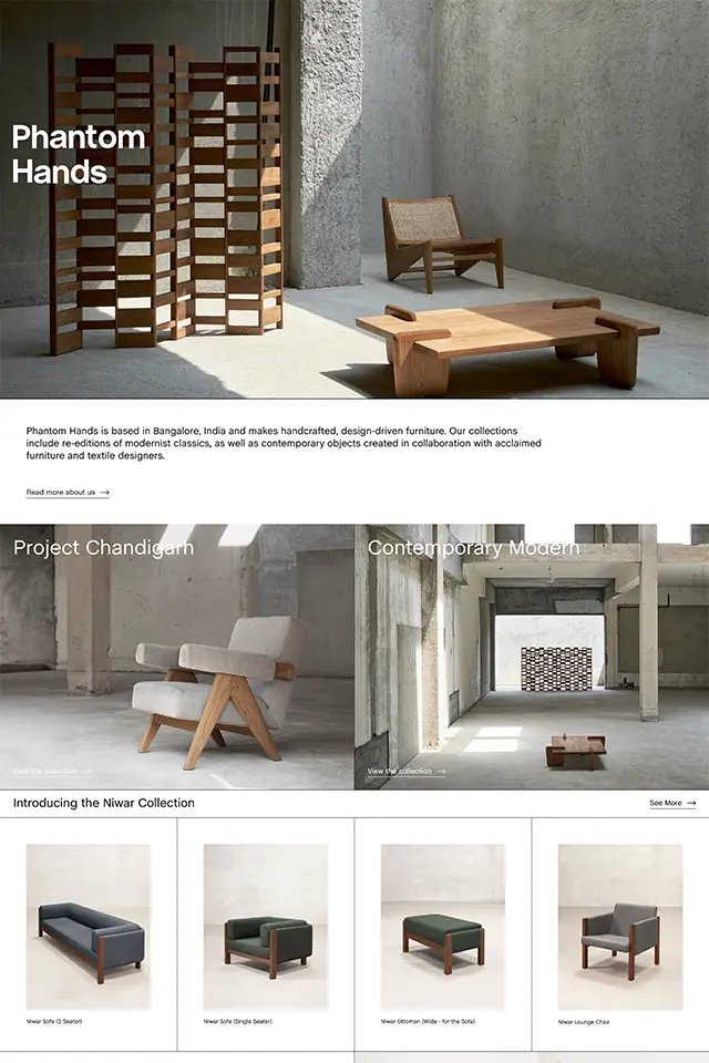 Phantom Hands landing page