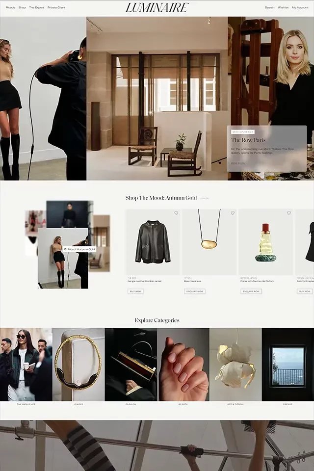 Luminaireco landing page