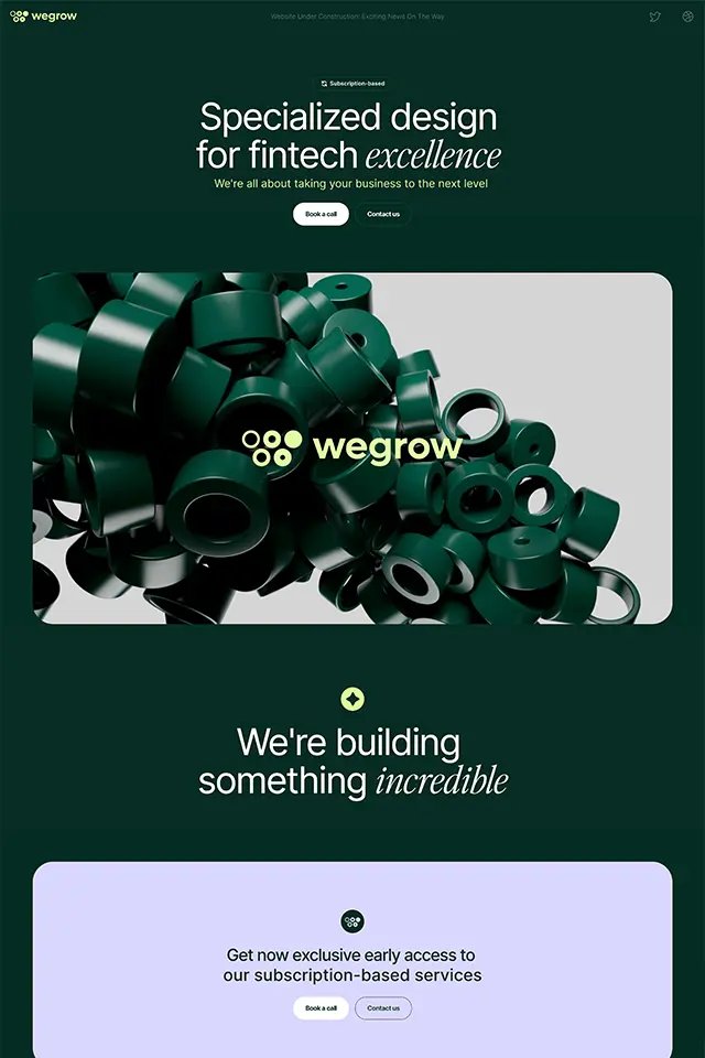 Wegrow landing page