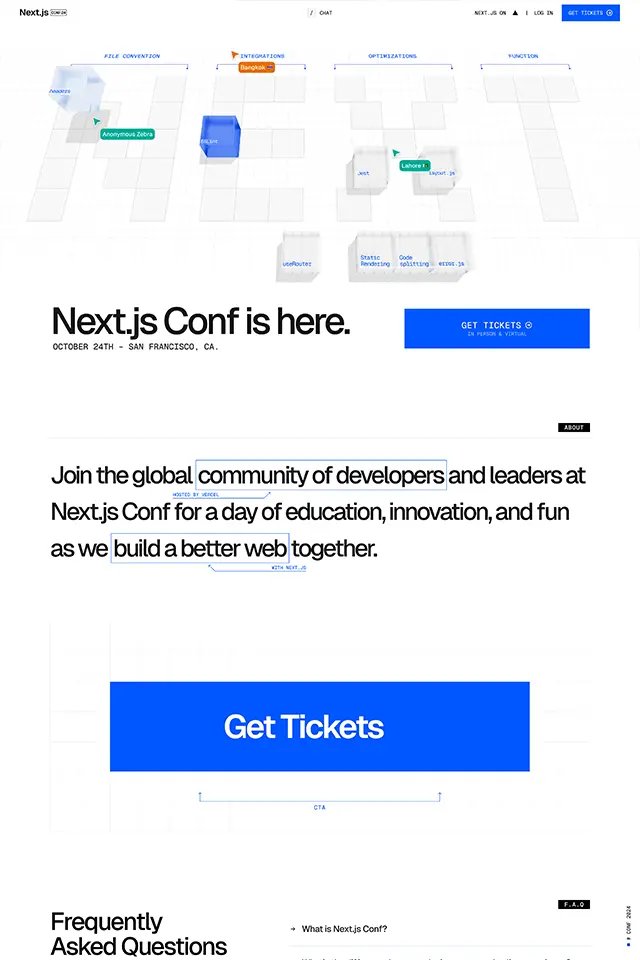 Next.js Conf landing page