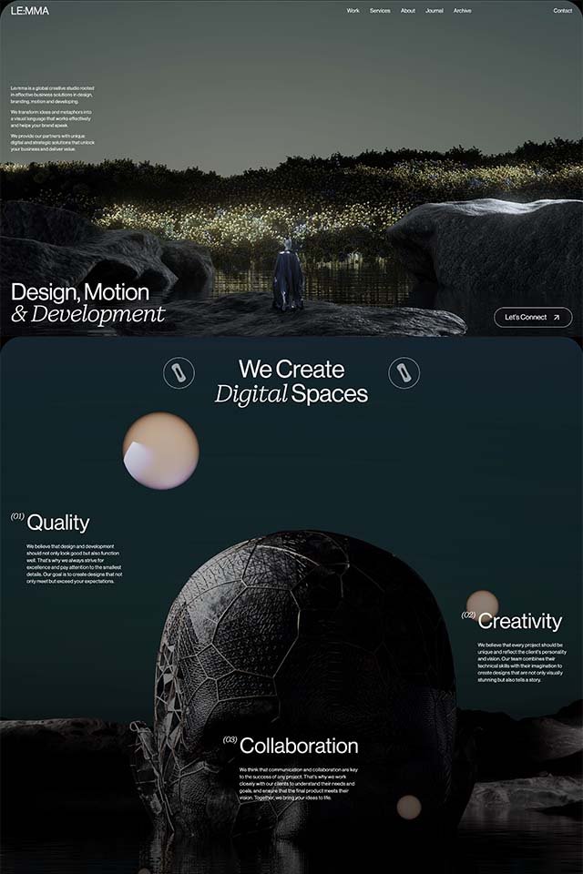 Lemma Studio landing page