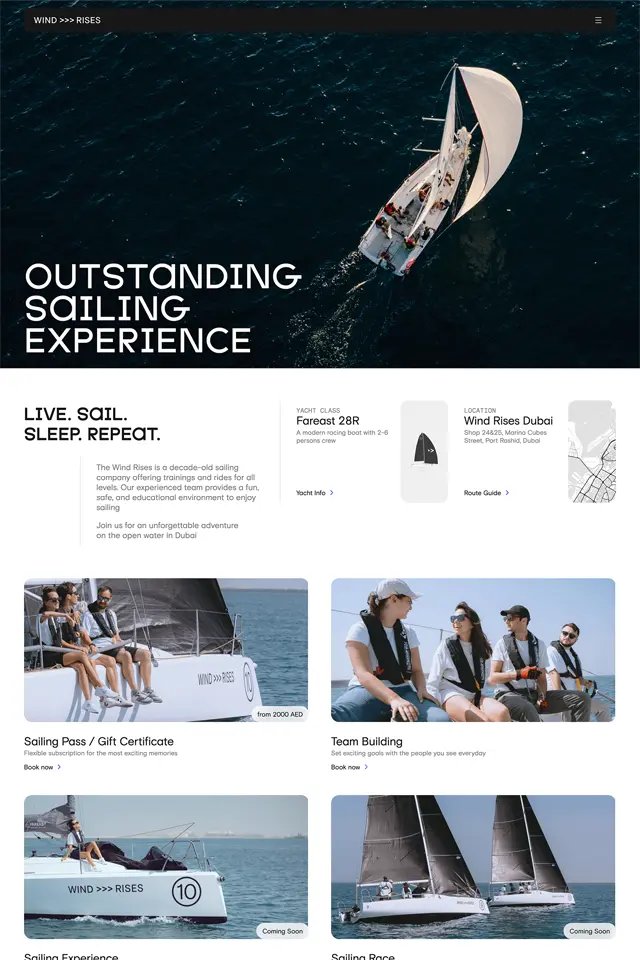 Wind Rises landing page