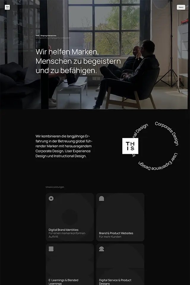 This landing page