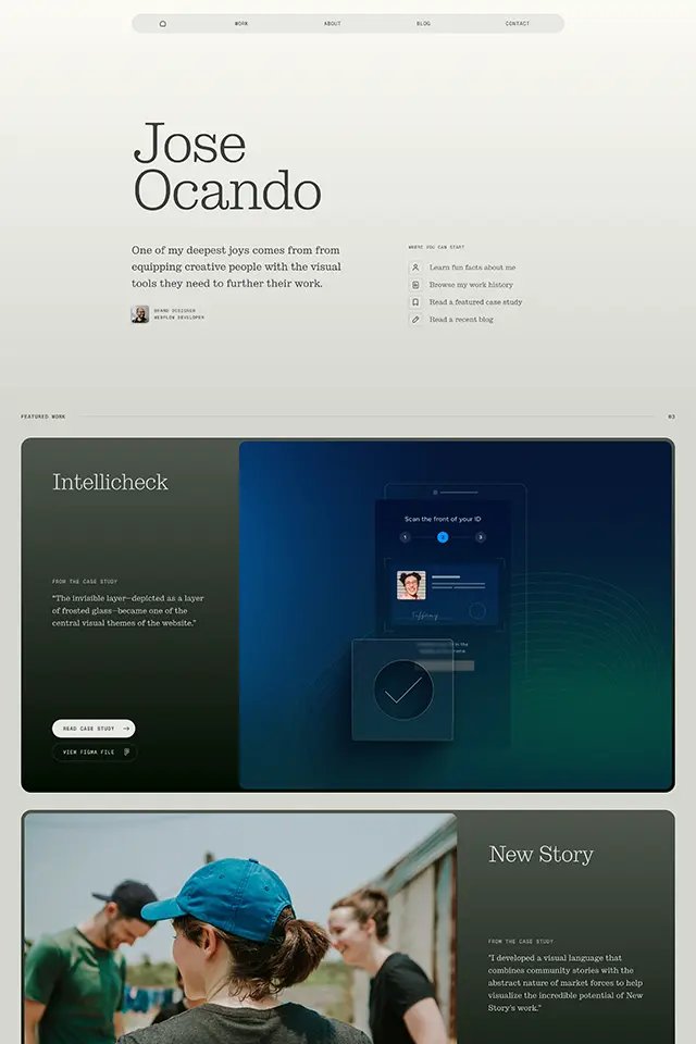 Jose Ocando landing page