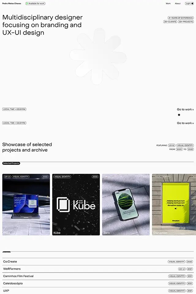 Pedro Matos Chaves landing page