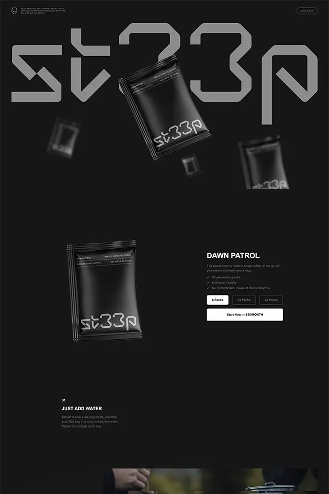 st33p landing page
