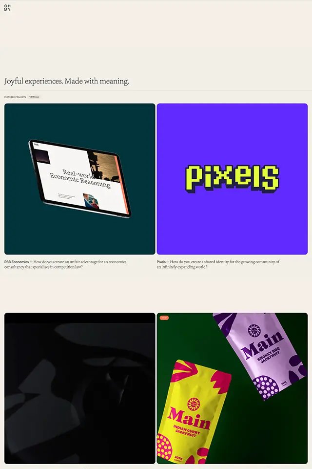 OHMY landing page