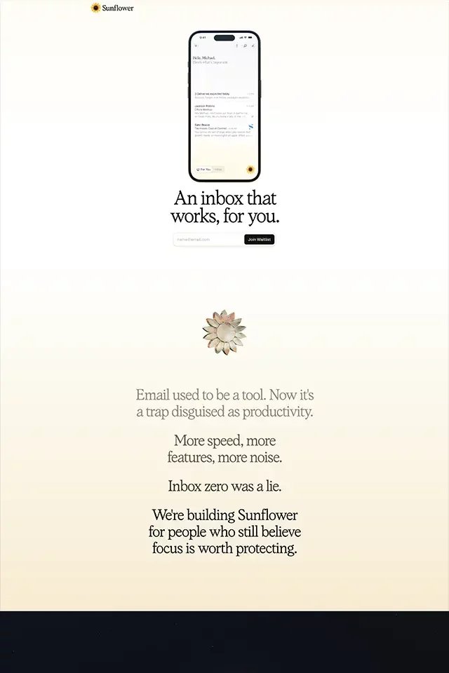 Sunflower landing page
