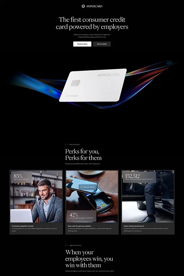 Hypercard landing page