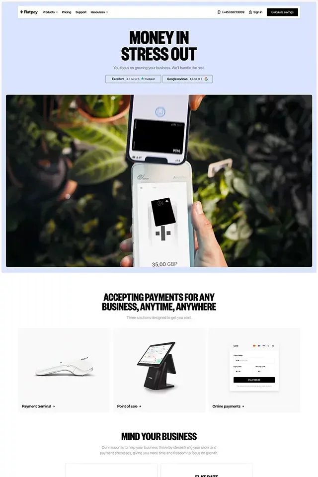 Flatpay landing page