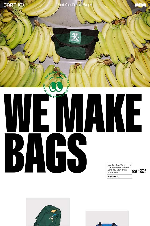 Crumpler landing page