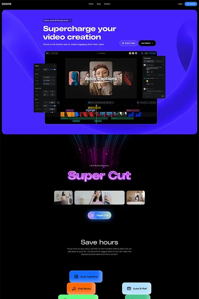 Ozone landing page