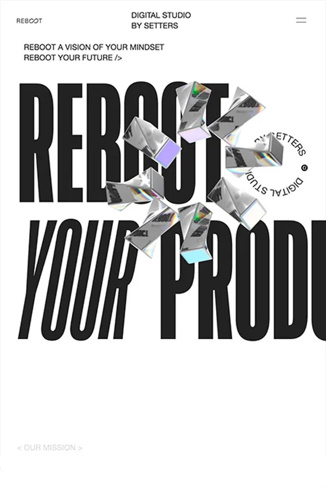 REBOOT STUDIO landing page