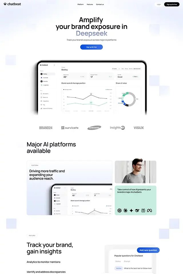 Chatbeat landing page
