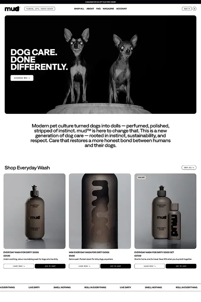 Moremud landing page